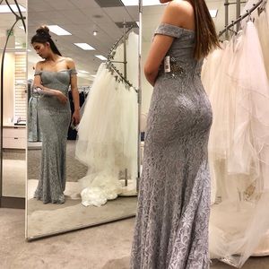 David’s bridal grey prom dress